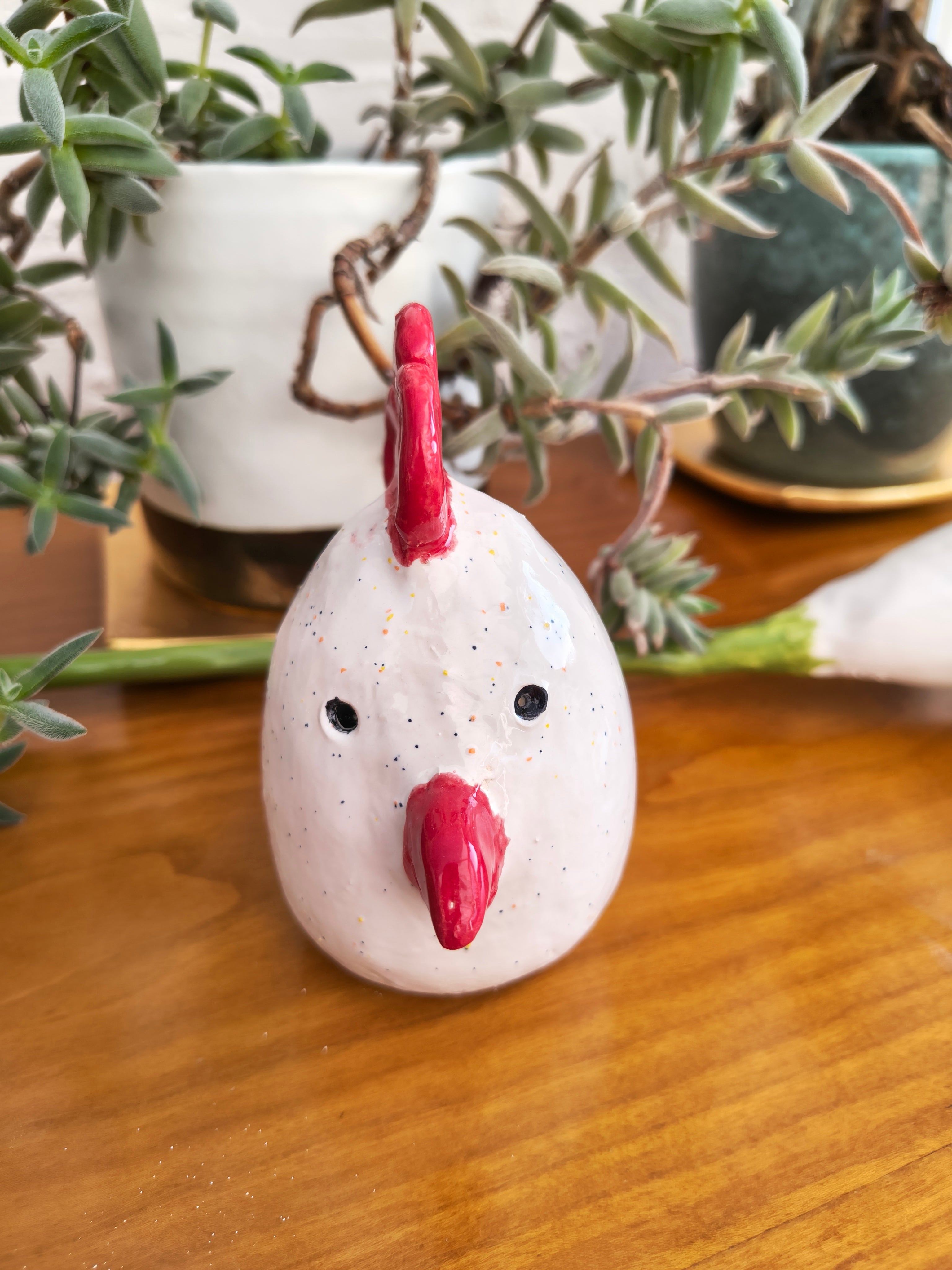 Keramieken kip spikkel