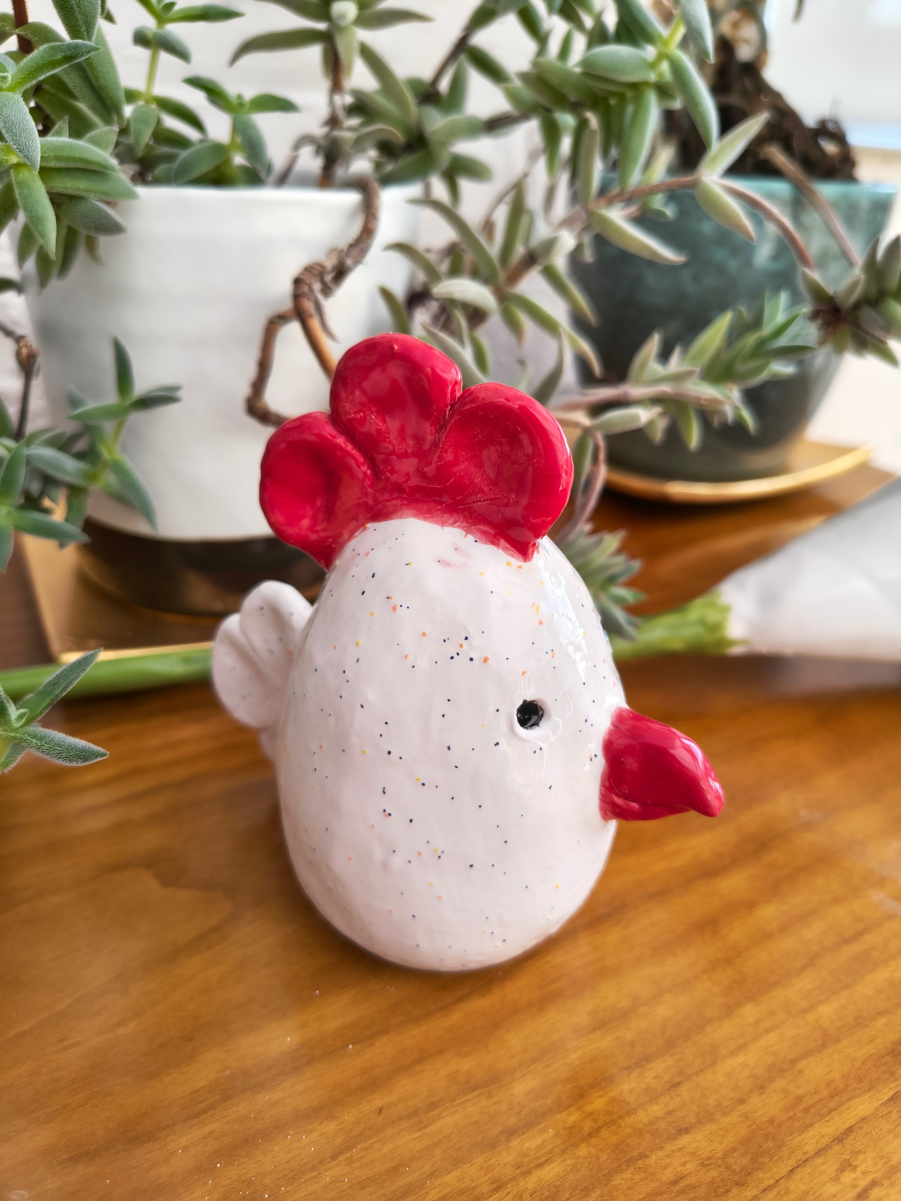 Keramieken kip spikkel