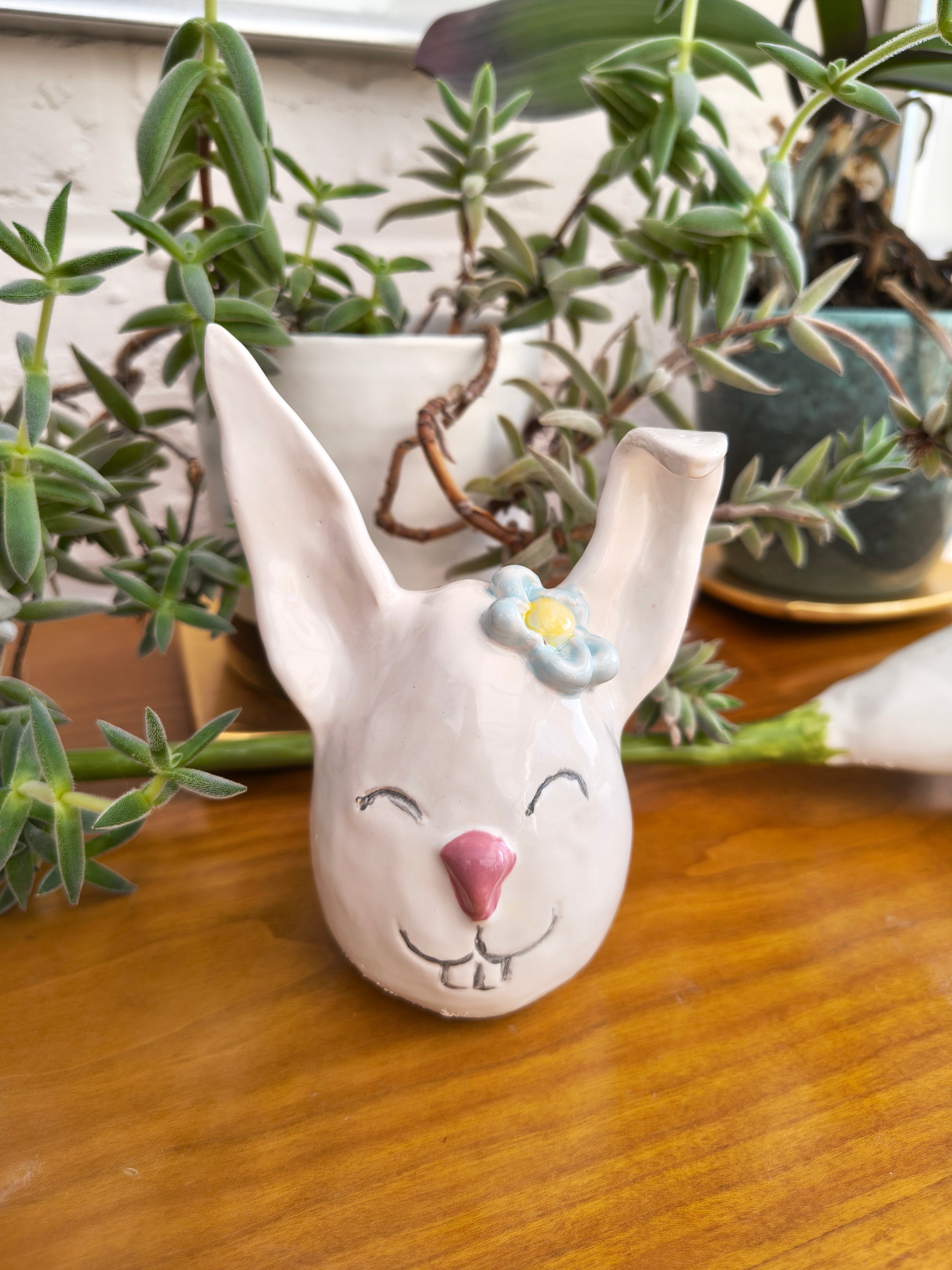 Keramieken paashaas wit