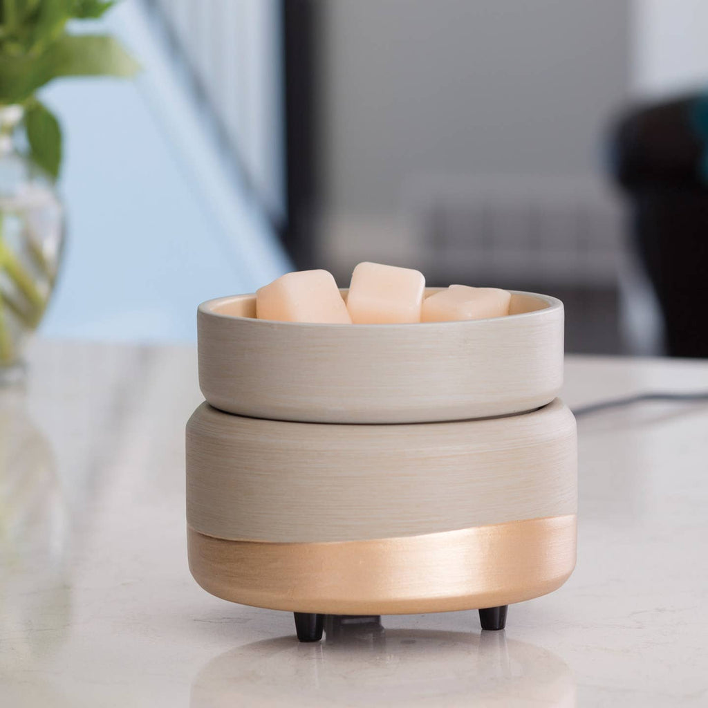 Elektrische waxbrander "Midas" - mintgroen met brons
