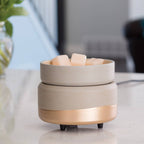 Elektrische waxbrander "Midas" - mintgroen met brons