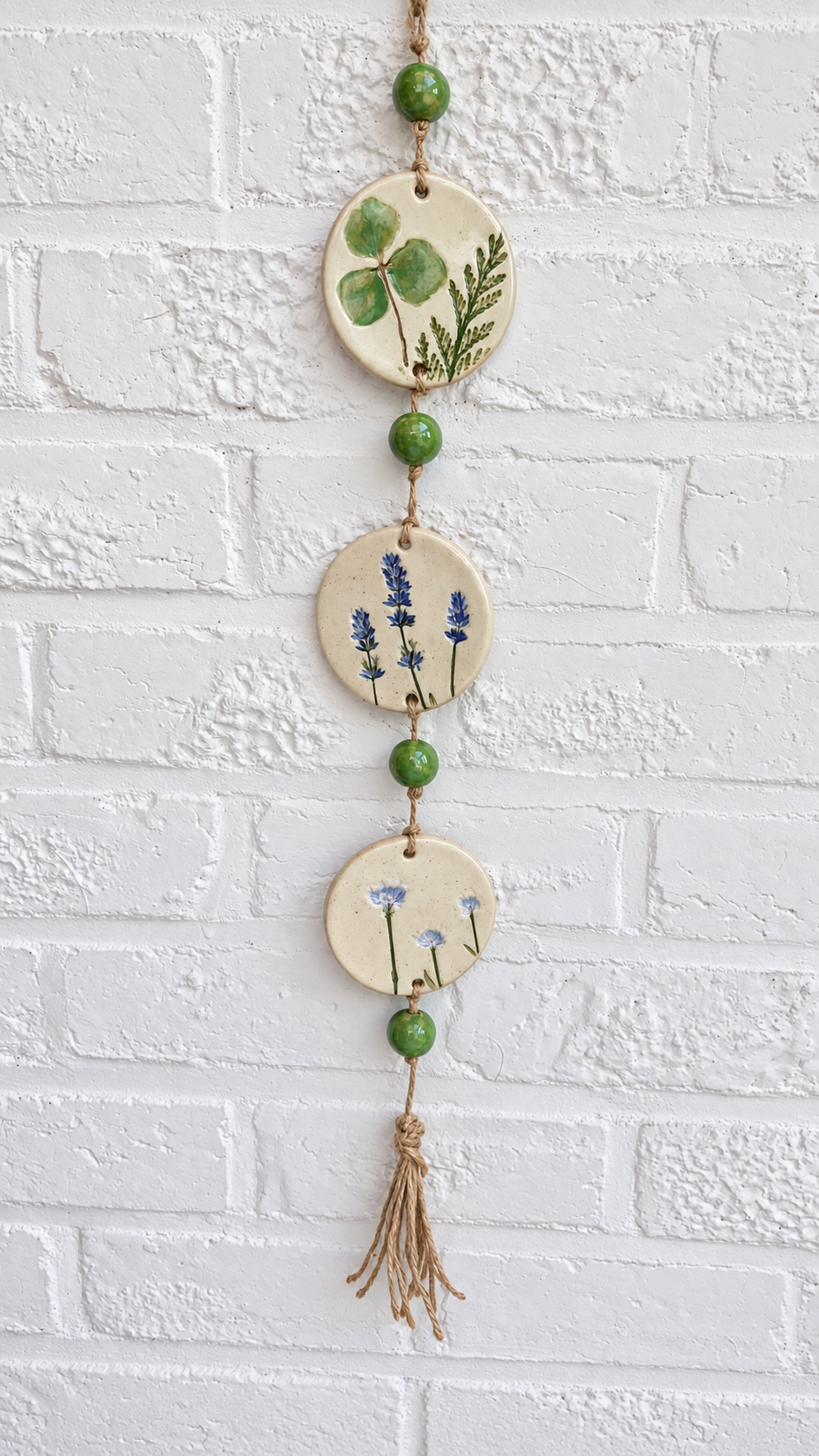 Keramieken wandhanger - botanical