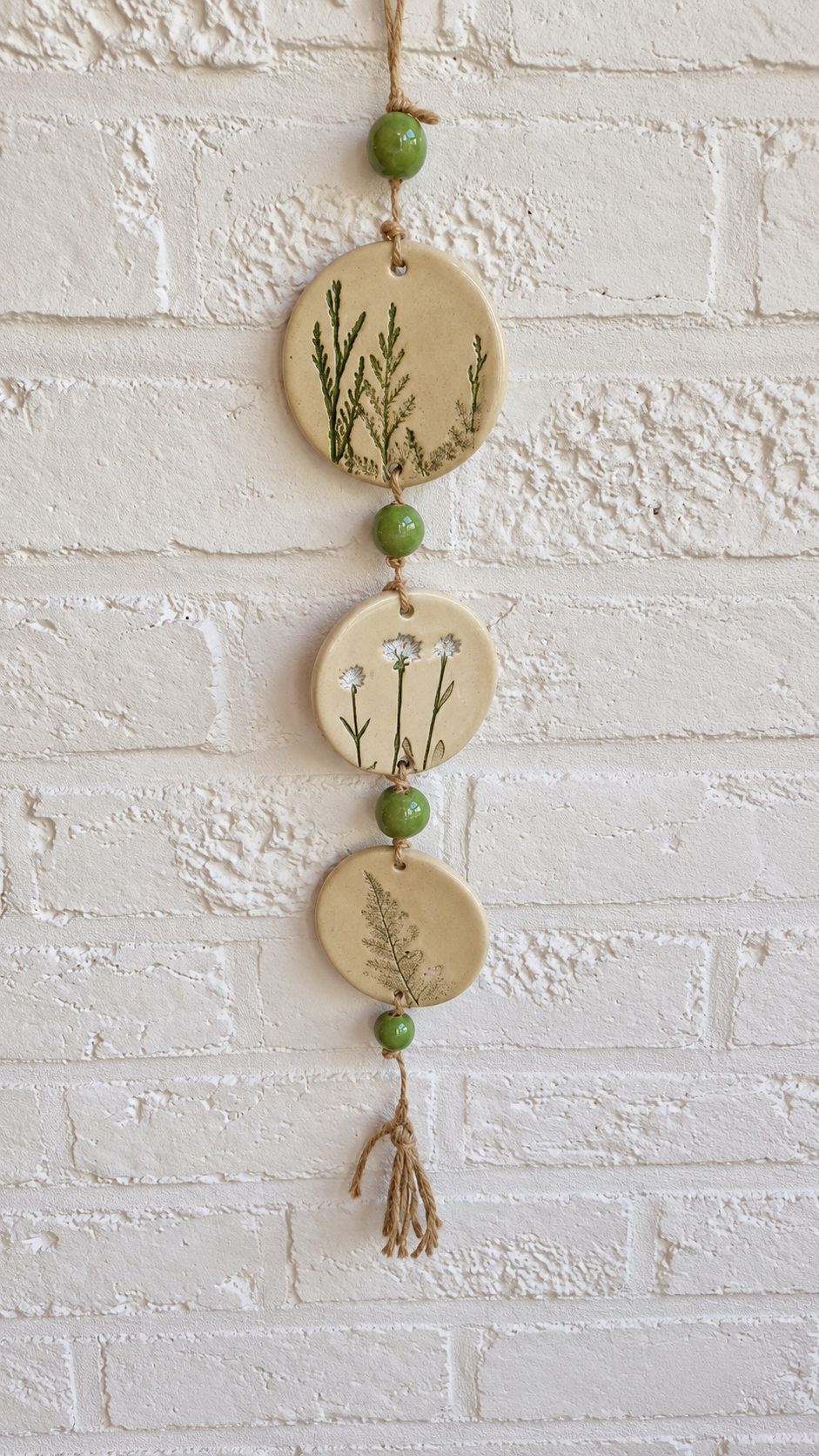 Keramieken wandhanger - botanical